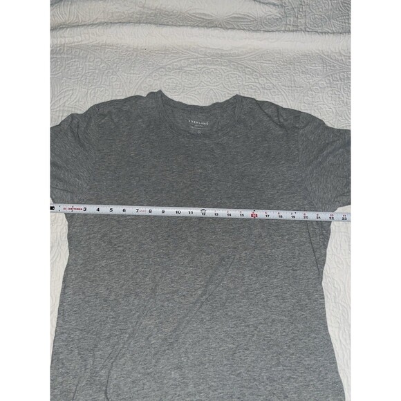 Everlane‎ Men's T-Shirt Heathered Charcoal Weight Relaxed Crew Tee  in Size XL - Picture 4 of 5